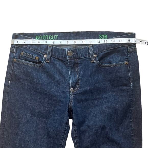 J. Crew Bootcut Denim Jeans Mens Size 33R Dark Wash Casual Basic Classic Simple - Picture 8 of 8